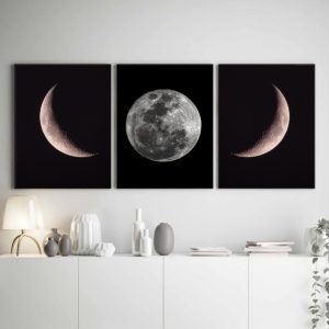 Set of frames related to moon