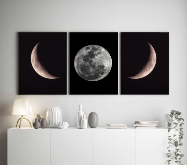 Set of frames related to moon